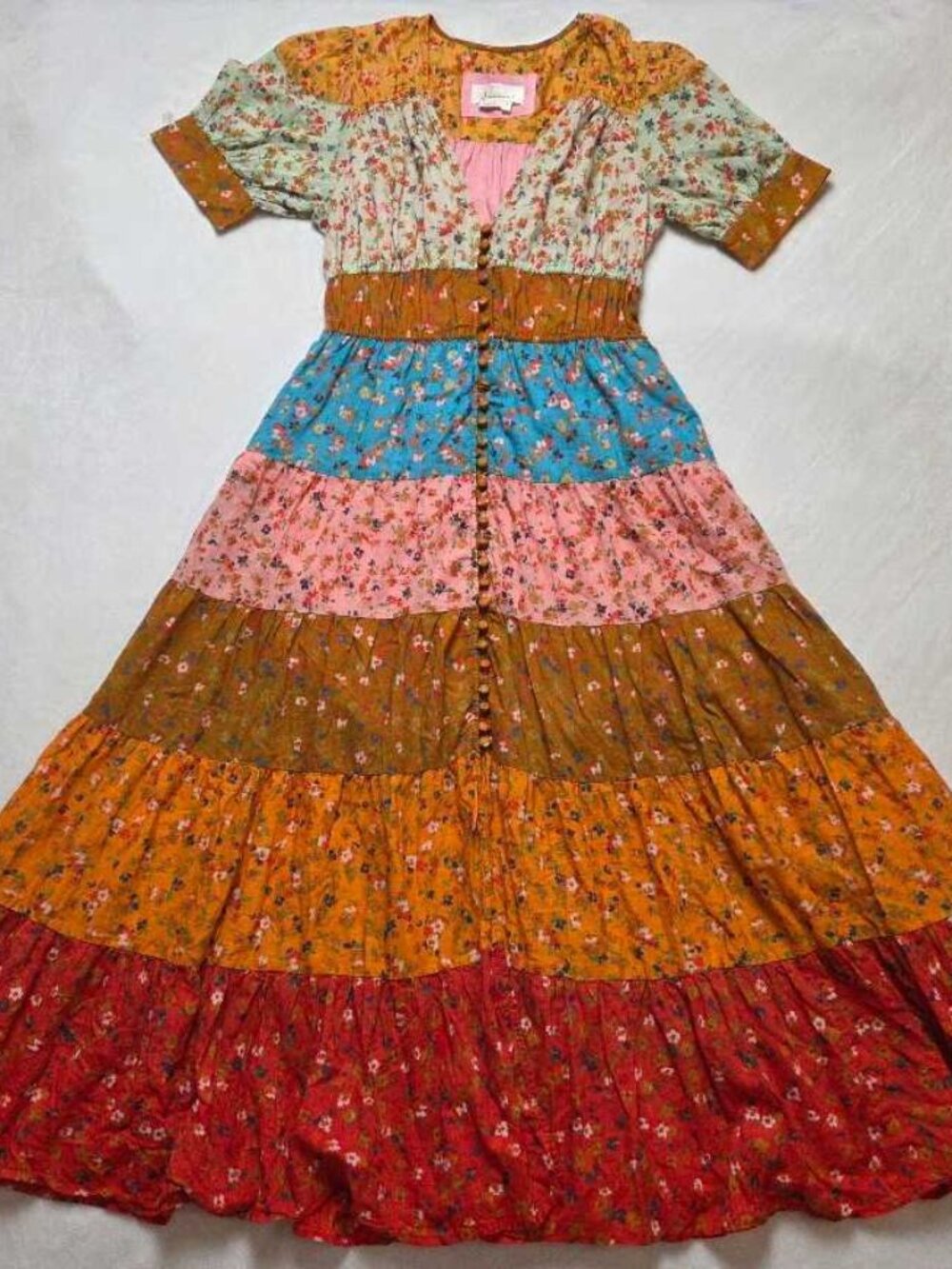S By Anthropologie Tiered & True floral maxi prairie dress #5